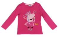 Peppa Wutz Langarmshirt Pink für Mädchen mit dem Schriftzug 